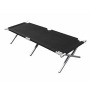 Cama de campaña plegable US CAMP 600D negra con funda