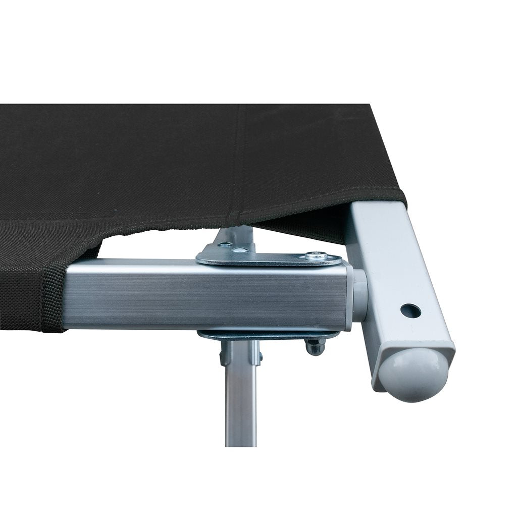 Cama de campaña plegable US CAMP 600D negra con funda