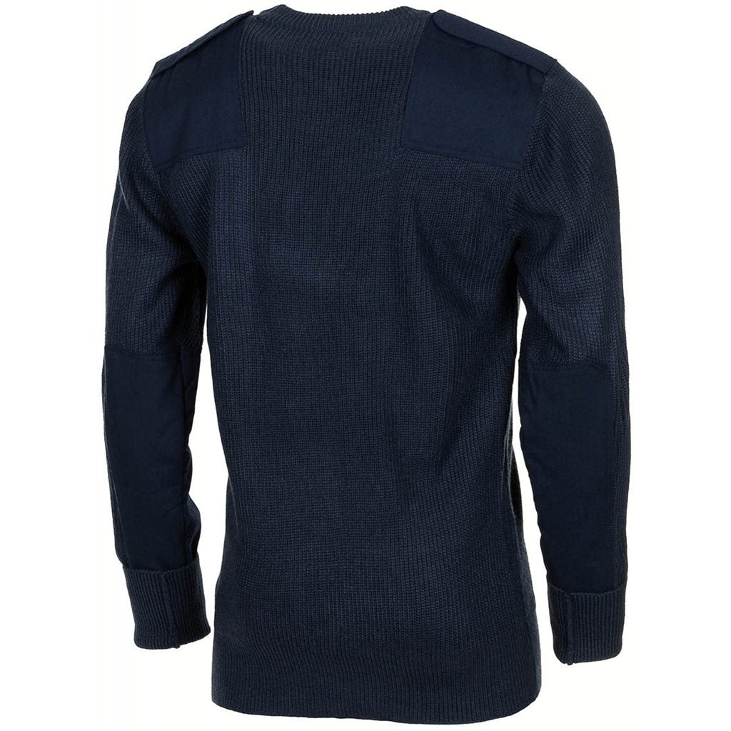 Jersey réplica Bundeswehr azul con bolsillo en el pecho y refuerzos en codos y hombros