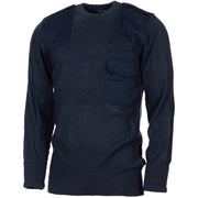 Jersey réplica Bundeswehr azul con bolsillo en el pecho y refuerzos en codos y hombros