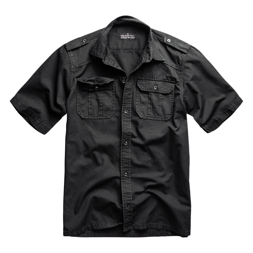 Camisa M65 BASIC de manga corta negra SURPLUS