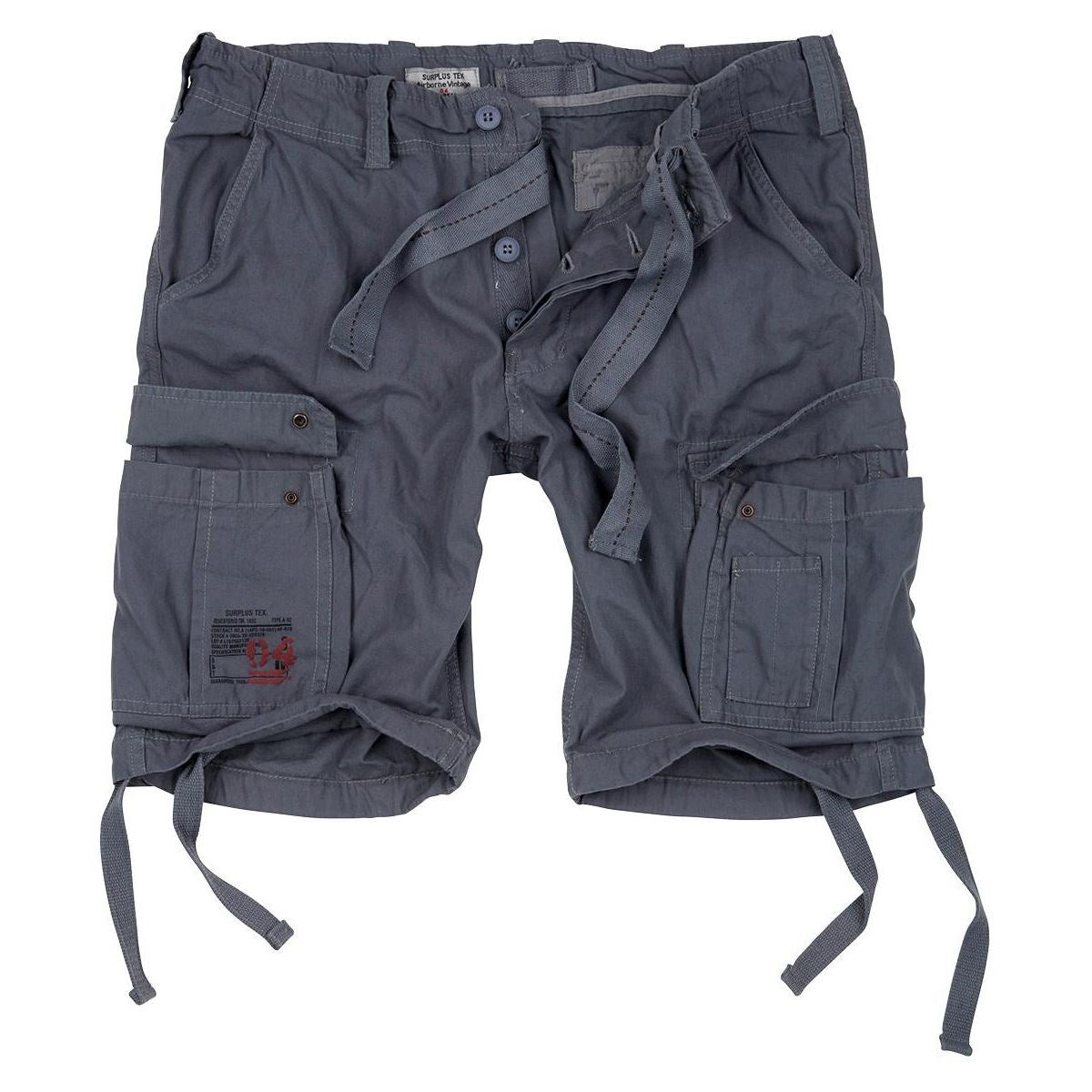 Pantalones cortos AIRBORNE VINTAGE grises con seis bolsillos y corte holgado