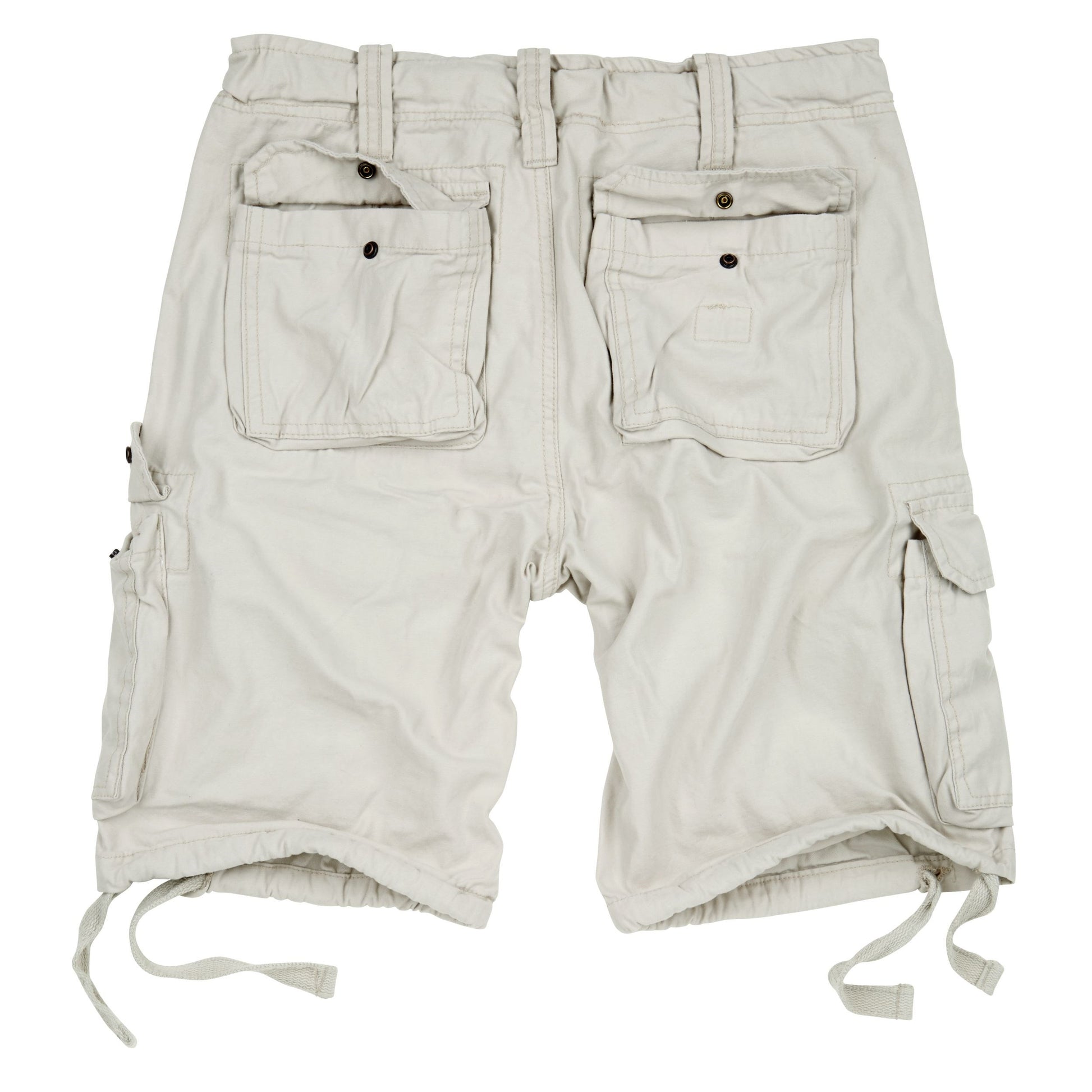 Bermudas AIRBORNE VINTAGE verdes SURPLUS, corte holgado, algodón suave, seis bolsillos, trabillas hasta 50 mm