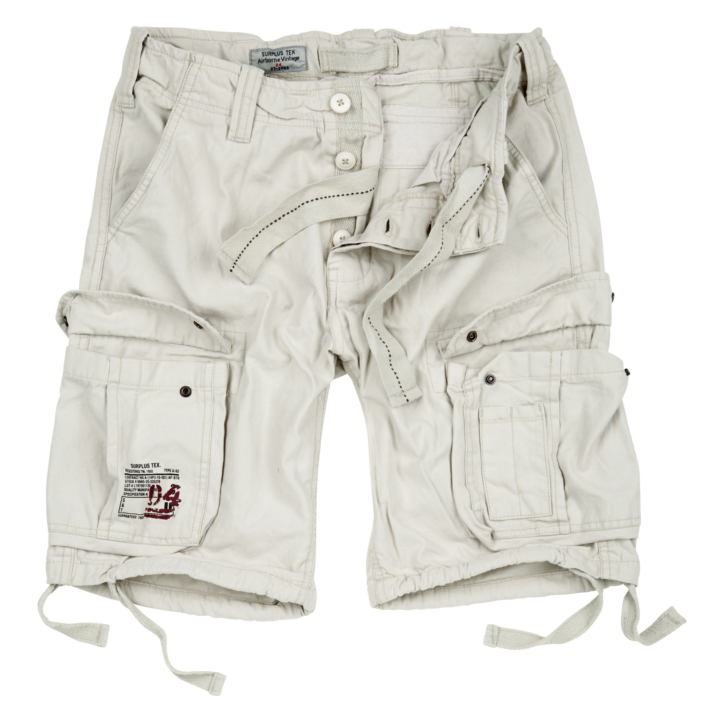 Pantalones cortos AIRBORNE VINTAGE blancos de Surplus con seis bolsillos