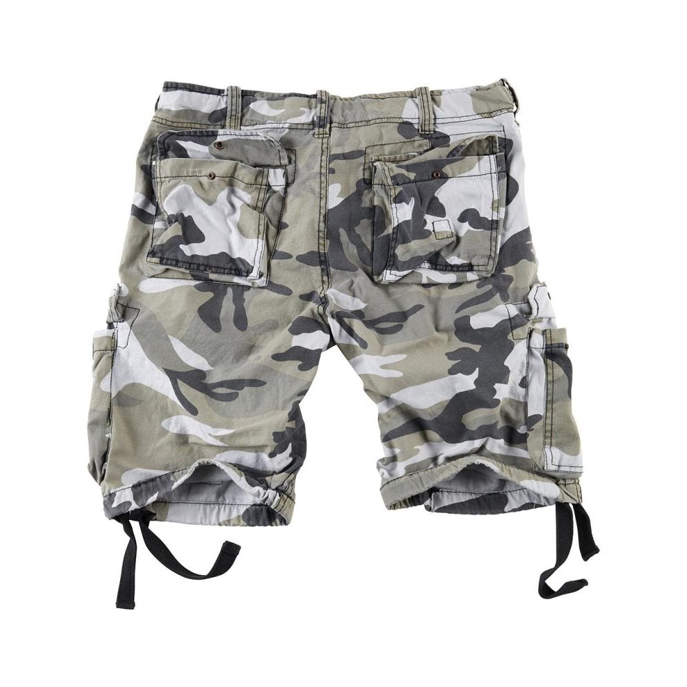 Bermudas AIRBORNE VINTAGE verdes SURPLUS, corte holgado, algodón suave, seis bolsillos, trabillas hasta 50 mm