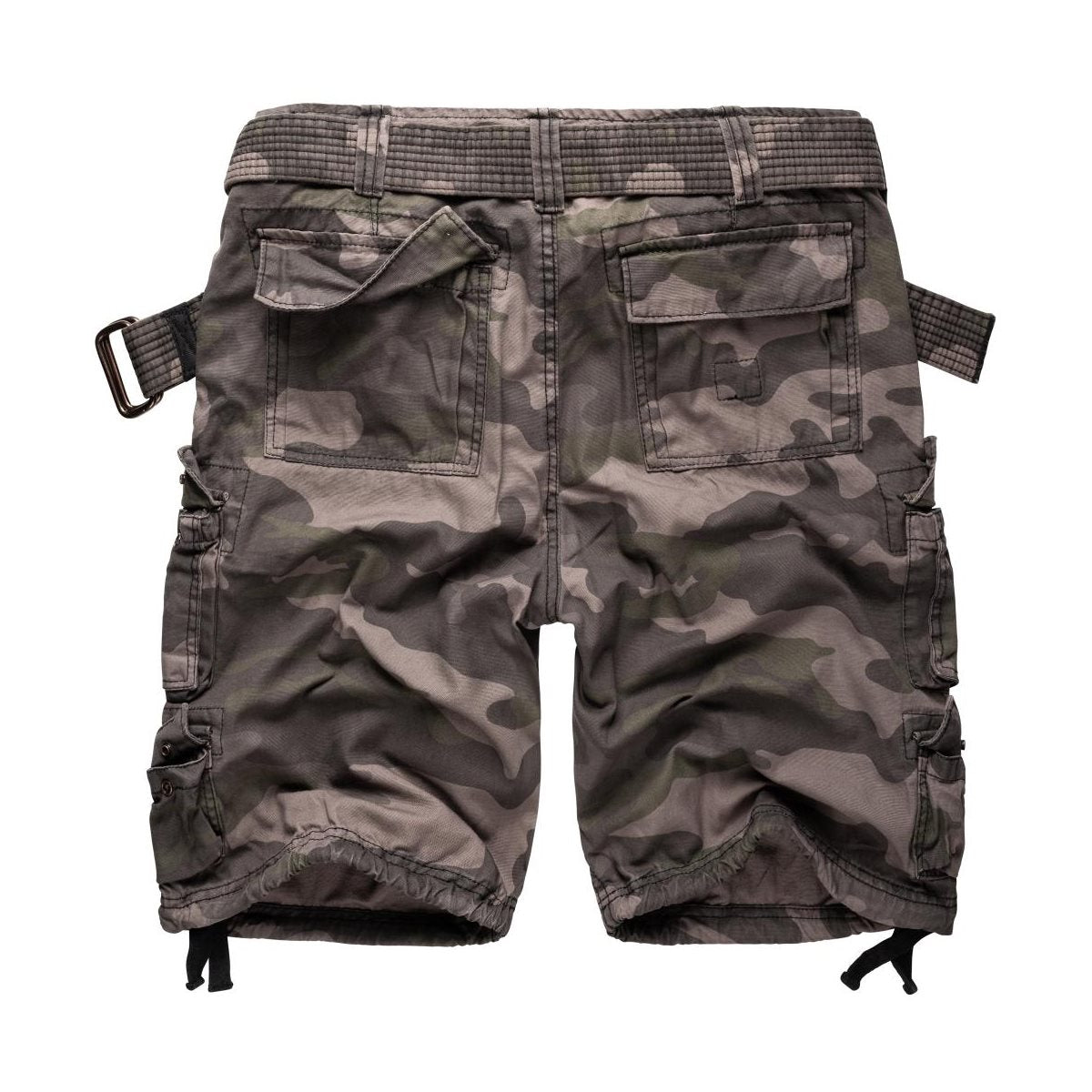 Pantalones cortos DIVISION negros con múltiples bolsillos y cinturón incluido