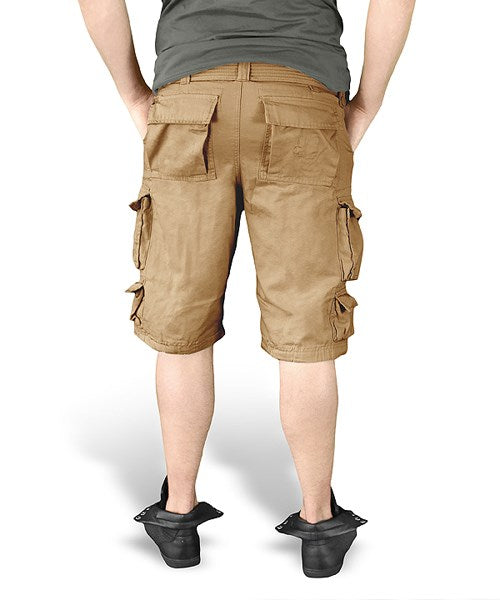 Pantalones cortos DIVISION negros con múltiples bolsillos y cinturón incluido