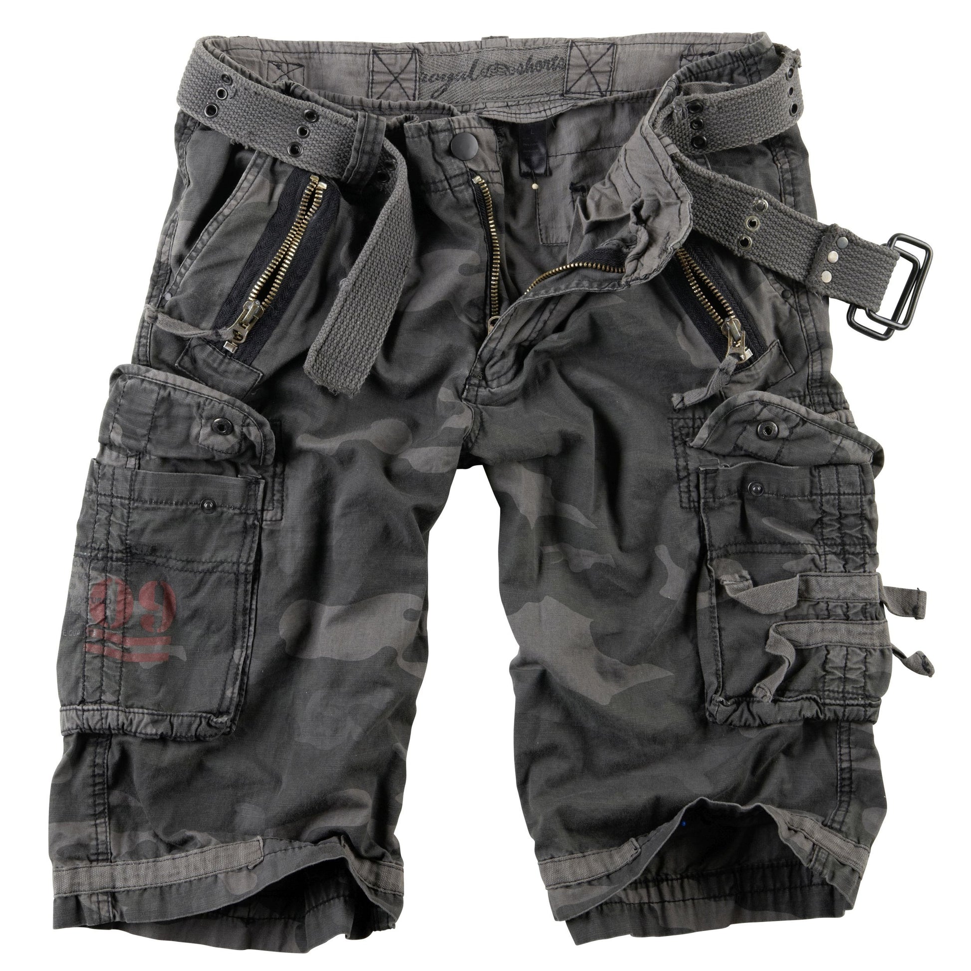 Pantalones cortos ROYAL SURPLUS con seis bolsillos y cinturón de tela