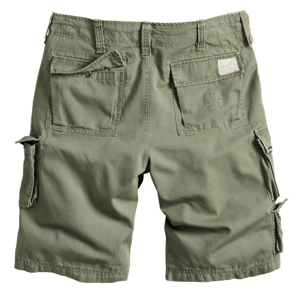 Bermudas TROOPER verdes con numerosos bolsillos, ligeras y cómodas para verano