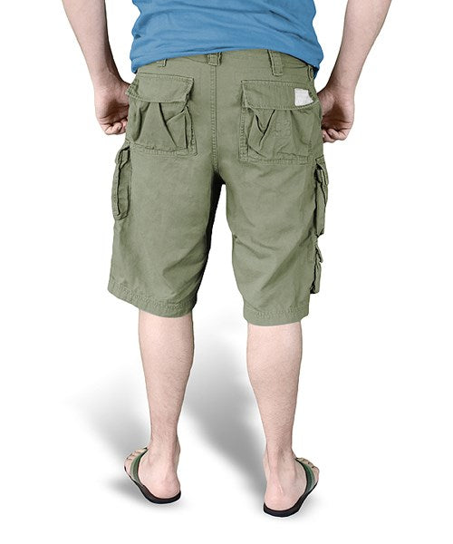 Bermudas TROOPER verdes con numerosos bolsillos, ligeras y cómodas para verano