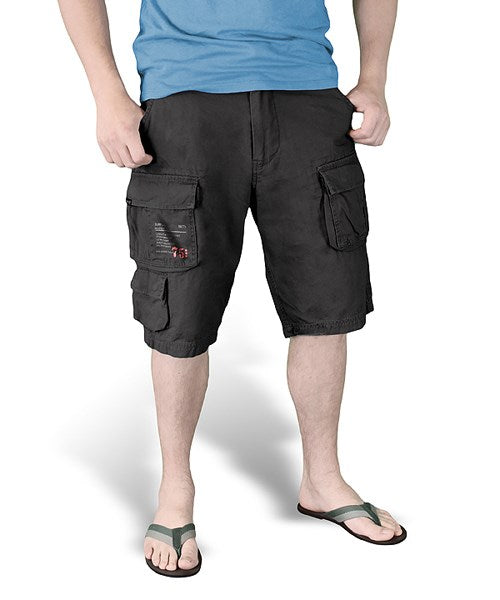 Pantalones cortos TROOPER negros con múltiples bolsillos, versión ligera