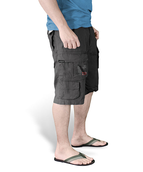 Pantalones cortos TROOPER negros con múltiples bolsillos, versión ligera