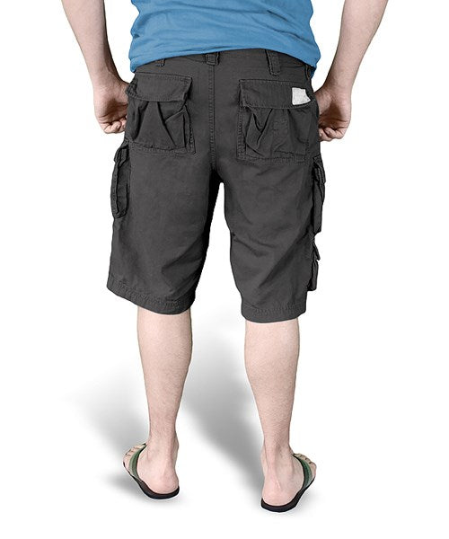 Pantalones cortos TROOPER negros con múltiples bolsillos, versión ligera