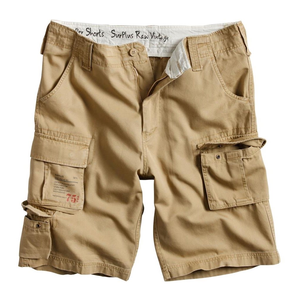 Pantalones cortos TROOPER KHAKI color caqui con múltiples bolsillos