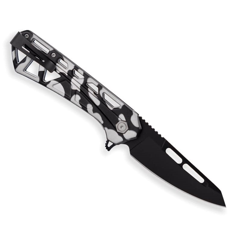 Navaja plegable TRACE OPS Tanto CAMO con hoja tanto de acero 7Cr17MoV y mango de aluminio