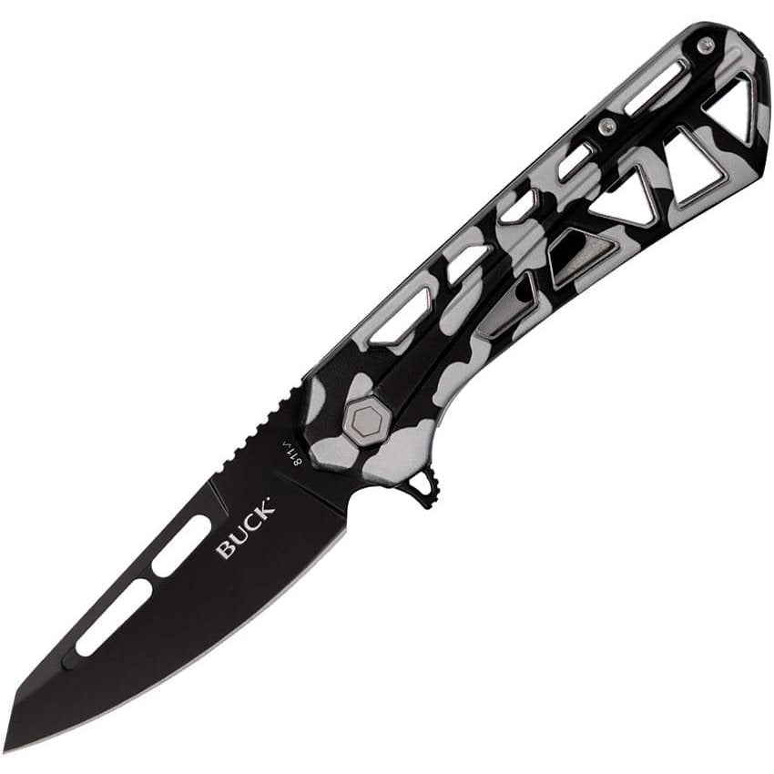 Navaja plegable TRACE OPS Tanto CAMO con hoja tanto de acero 7Cr17MoV y mango de aluminio