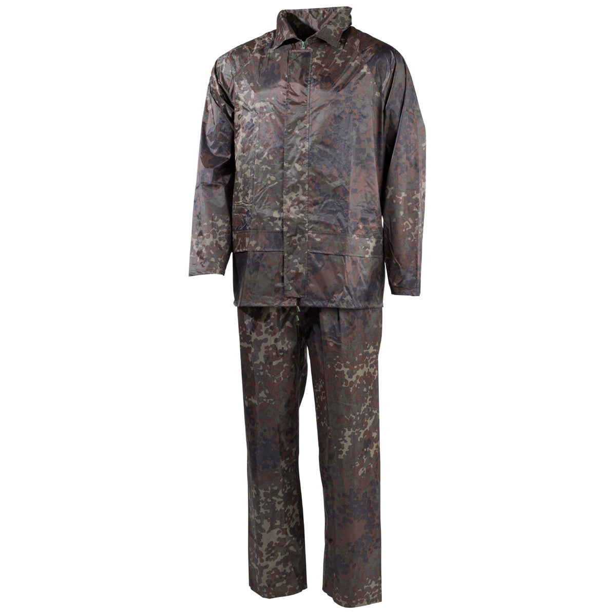 Conjunto impermeable FLECKTARN patrón 95: chaqueta con capucha y pantalones, 100% poliéster