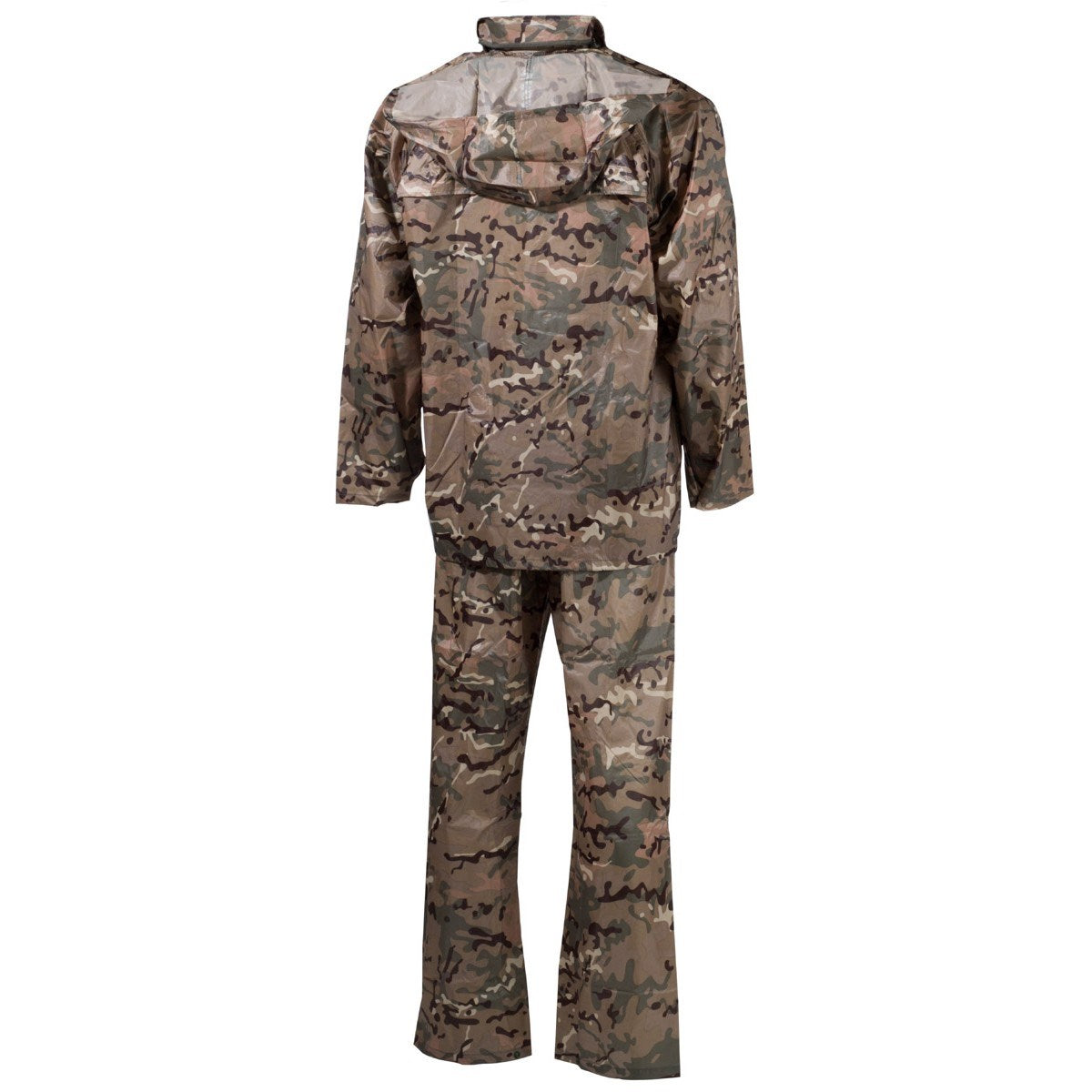 Conjunto impermeable OPERATION CAMO, chaqueta y pantalón 100% poliéster