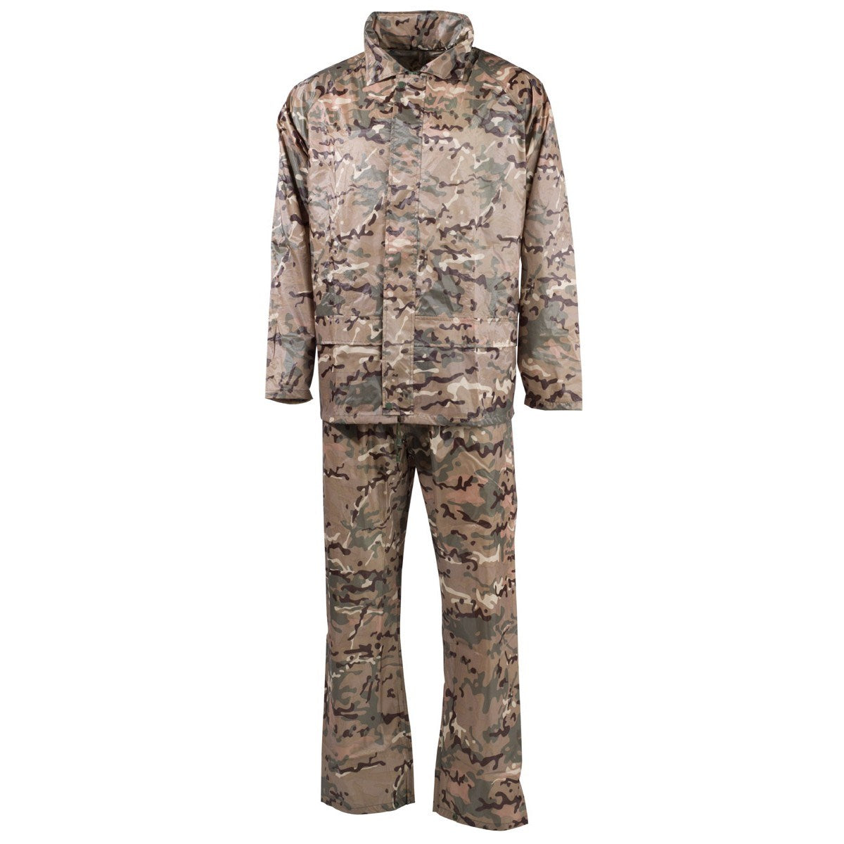 Conjunto impermeable OPERATION CAMO, chaqueta y pantalón 100% poliéster