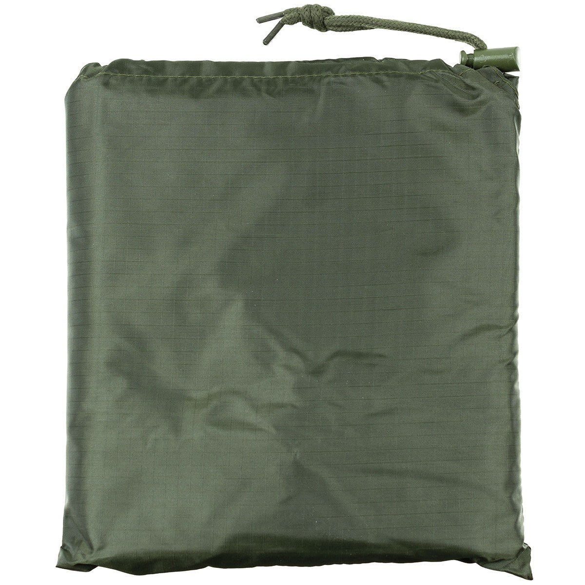 Poncho US rip-stop 144x223 cm negro, impermeable con capucha ajustable y costuras selladas