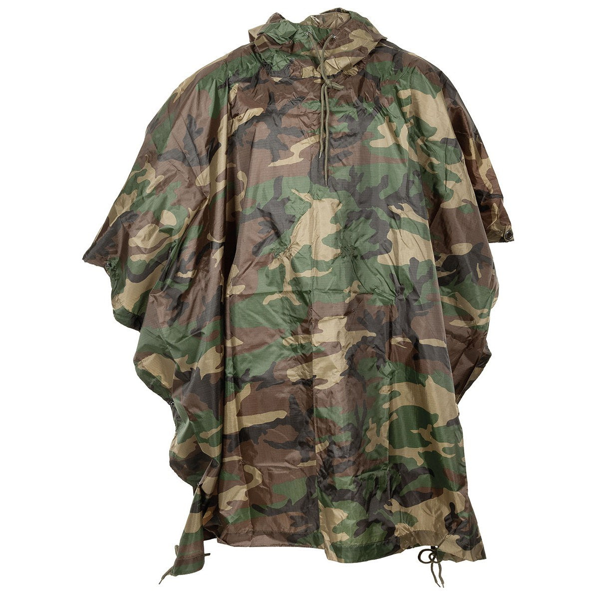 Poncho US Rip-Stop 144x223 cm CZ 95 con capucha ajustable y tejido rip-stop