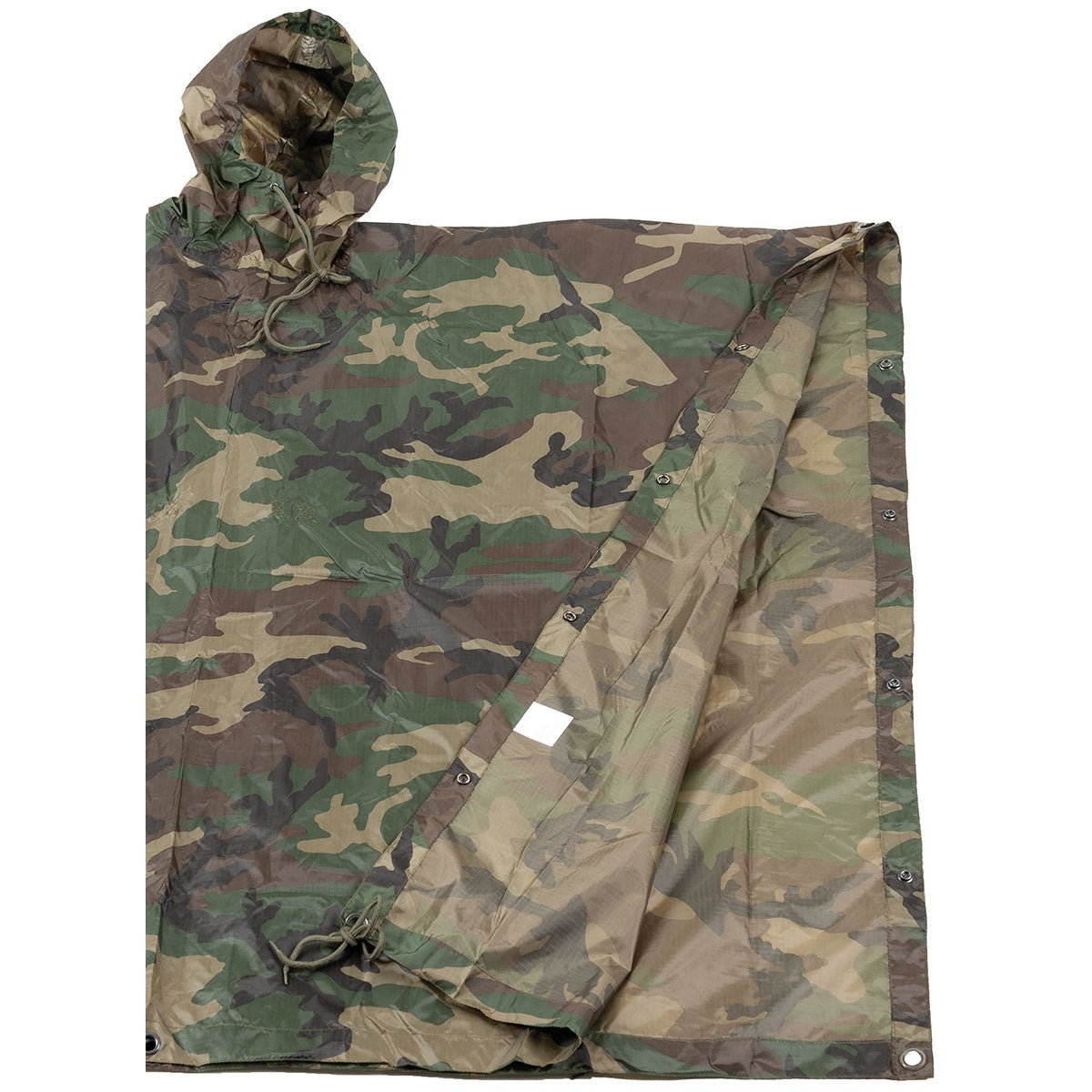 Poncho US Rip-Stop 144x223 cm CZ 95 con capucha ajustable y tejido rip-stop