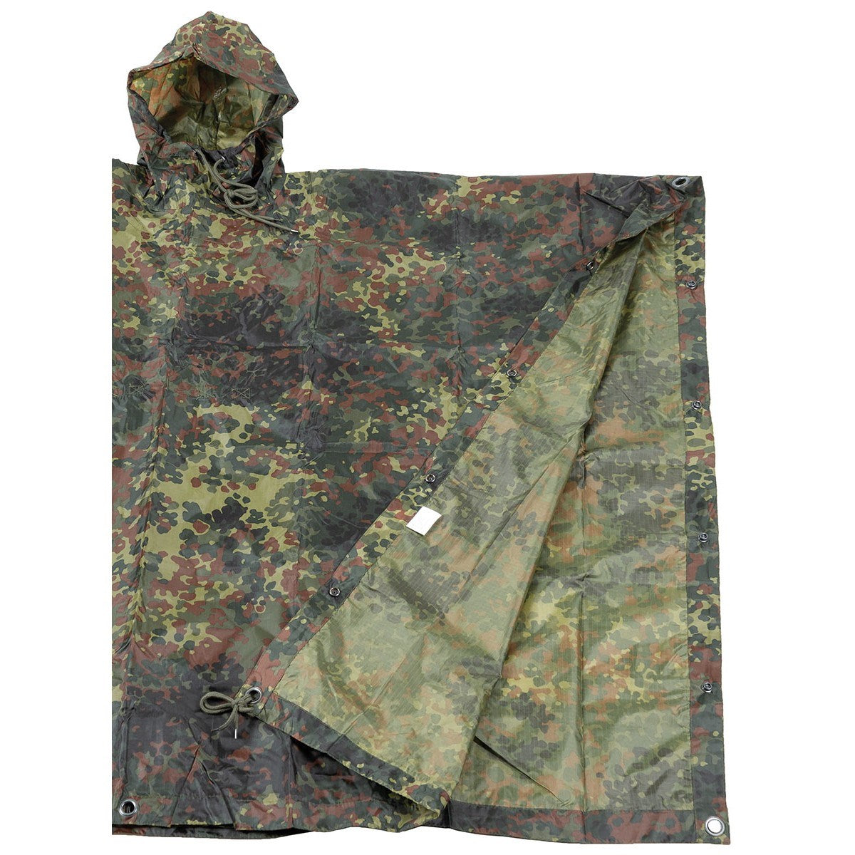 Poncho US Rip-Stop 144x223 cm CZ 95 con capucha ajustable y tejido rip-stop