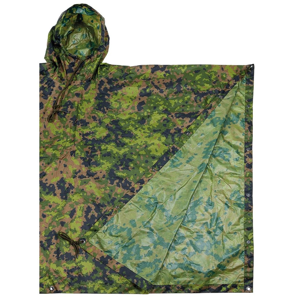 Poncho US Rip-Stop 144x223 cm CZ 95 con capucha ajustable y tejido rip-stop