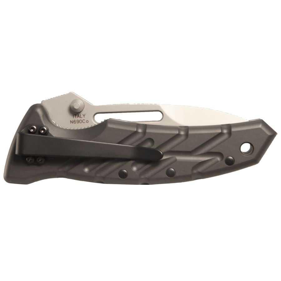 Cuchillo plegable XM-1 Extreme Military, filo combinado parcialmente dentado, hoja N690Co, mango de aluminio aeronáutico