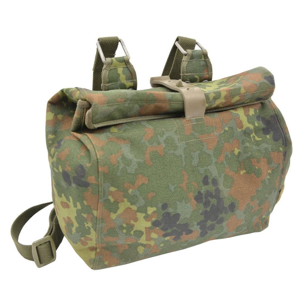 Funda BW para máscara antigás en camuflaje Flecktarn (usada)