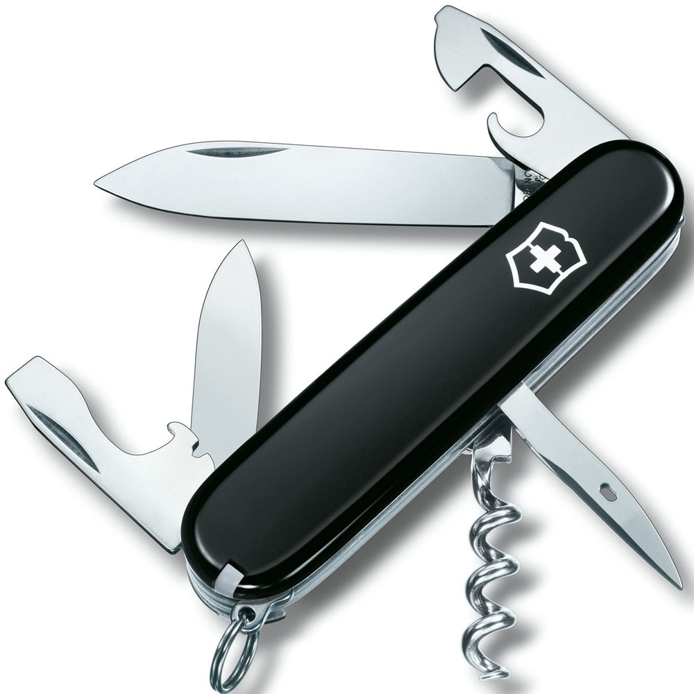 Cuchillo de bolsillo SPARTAN 91mm negro, 12 funciones