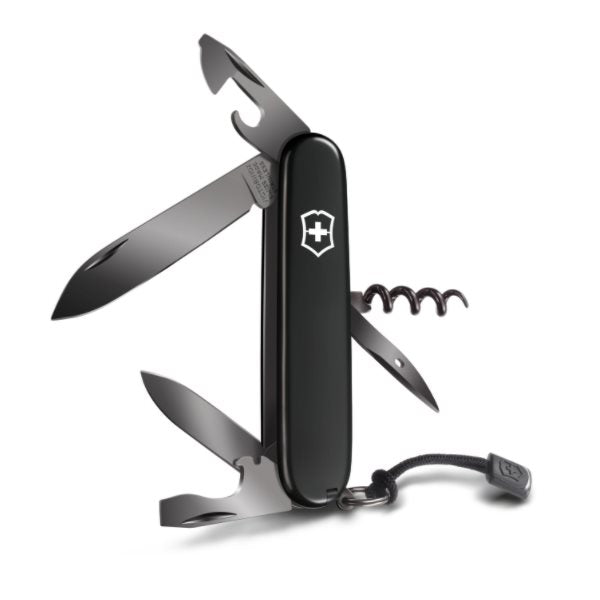 Navaja de bolsillo Victorinox SPARTAN 91 mm Onyx Black con acabado polyspectral y 12 funciones