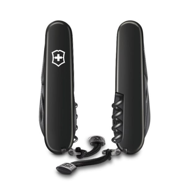 Navaja de bolsillo Victorinox SPARTAN 91 mm Onyx Black con acabado polyspectral y 12 funciones
