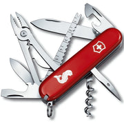 Navaja de bolsillo ANGLER 91 mm roja con alicates y herramienta multifunción para pesca, 18 funciones