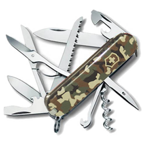 Navaja de bolsillo HUNTSMAN 91 mm negra con tijeras y sierra para madera