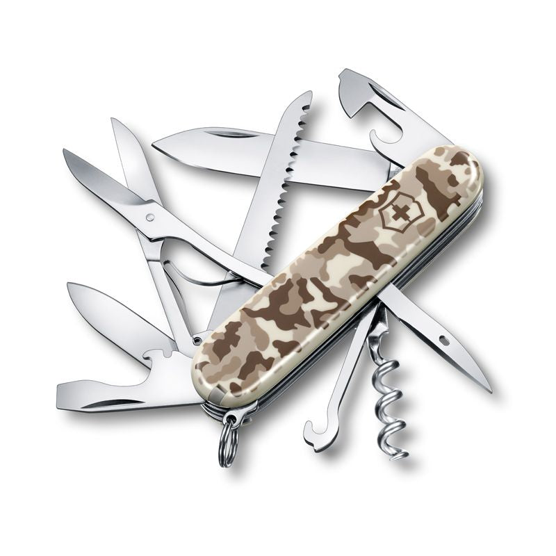 Navaja de bolsillo HUNTSMAN 91 mm negra con tijeras y sierra para madera