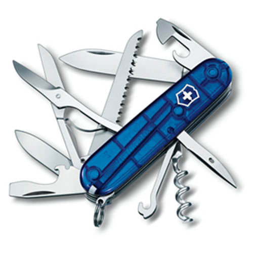 Navaja de bolsillo HUNTSMAN 91 mm negra con tijeras y sierra para madera