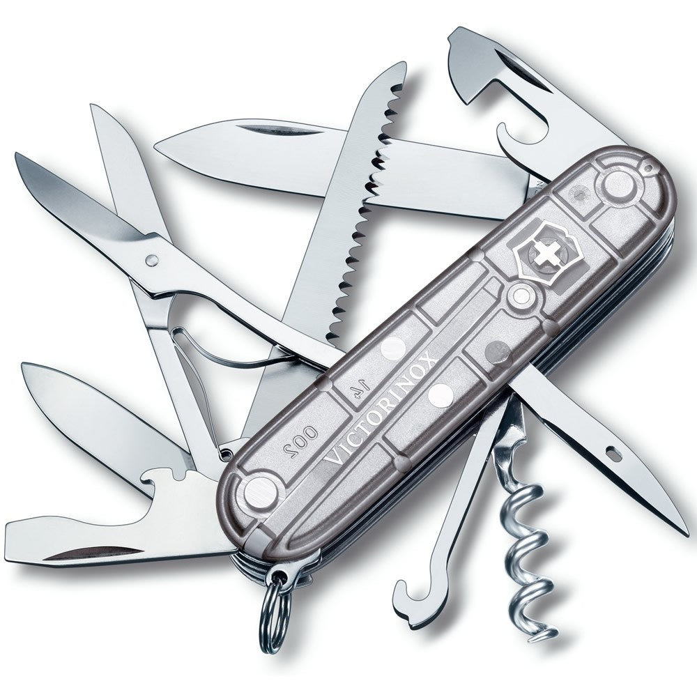Navaja de bolsillo HUNTSMAN 91 mm negra con tijeras y sierra para madera