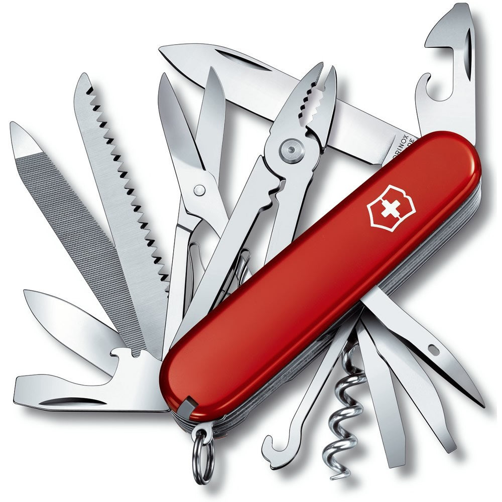 Navaja multiherramienta HANDYMAN 91 mm roja con 24 funciones (alicates, tijeras, sierra, lima)