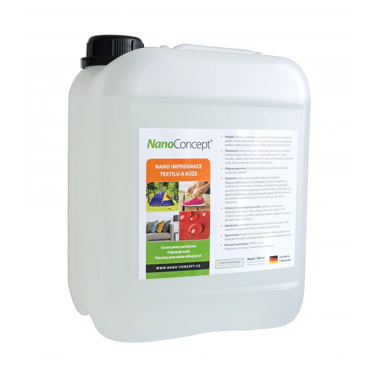 Impregnación NANO 5000 ml para textil y cuero. Protección contra humedad y manchas