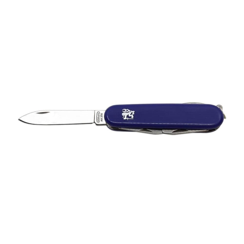 Cuchillo plegable DŮSTOJNICKÝ 5F con hoja 70 mm acero inoxidable 420 y empuñadura plástico azul