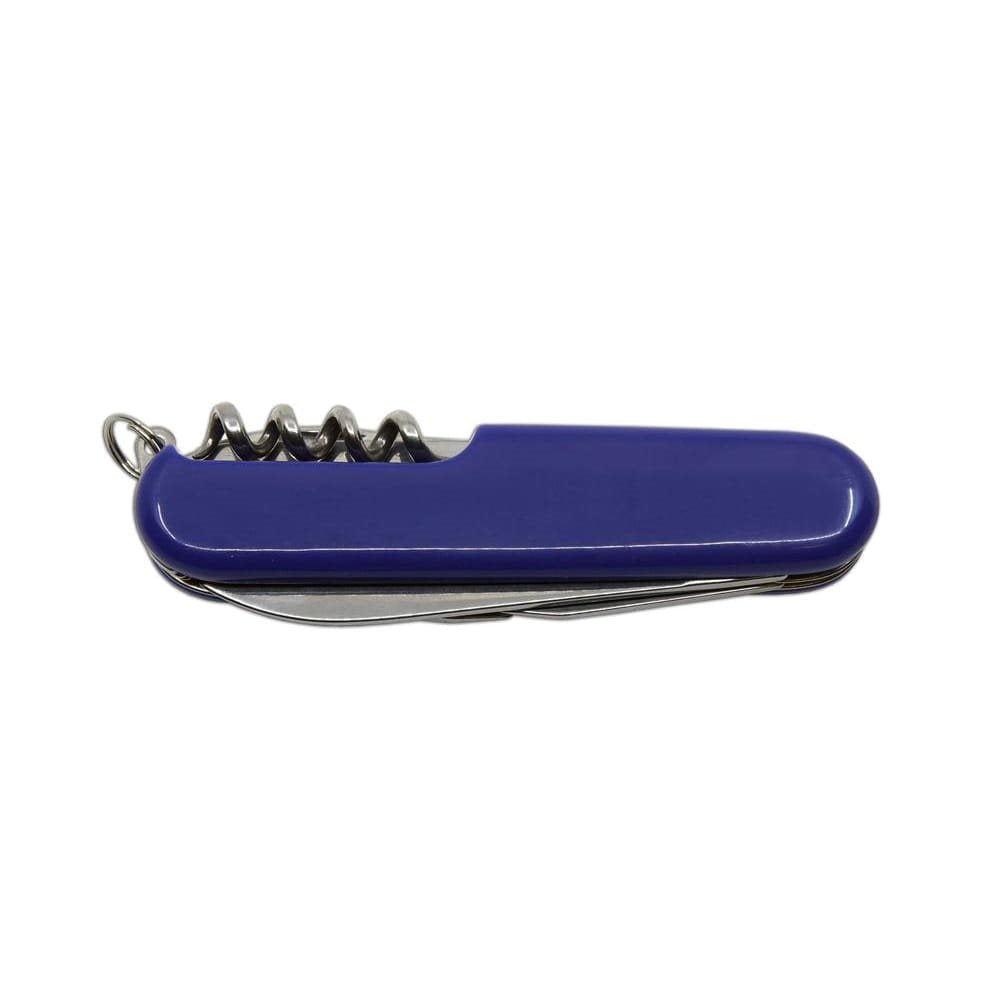 Cuchillo plegable DŮSTOJNICKÝ 5F con hoja 70 mm acero inoxidable 420 y empuñadura plástico azul