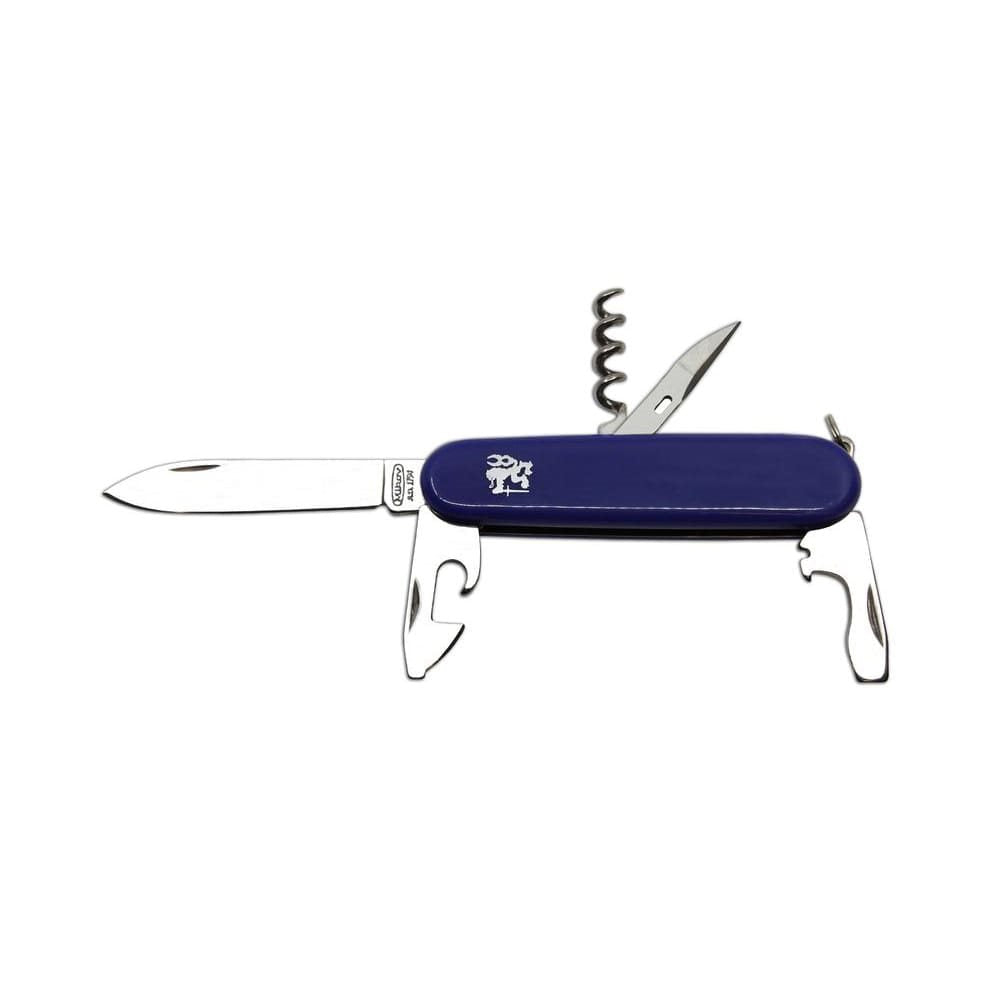 Cuchillo plegable DŮSTOJNICKÝ 5F con hoja 70 mm acero inoxidable 420 y empuñadura plástico azul