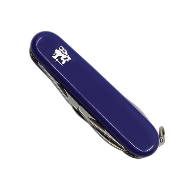 Navaja plegable azul Důstojnický, hoja acero inoxidable 420 de 70 mm, mango plastico