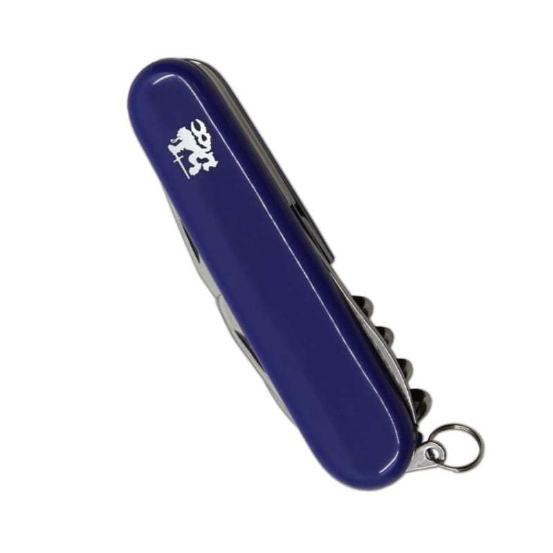 Navaja plegable azul Důstojnický, hoja acero inoxidable 420 de 70 mm, mango plastico