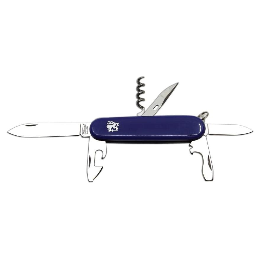 Navaja plegable azul Důstojnický, hoja acero inoxidable 420 de 70 mm, mango plastico