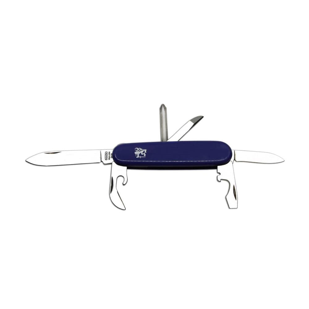 Cuchillo plegable Důstojnický 6B con hoja de acero 420 y mango plástico azul, 90 mm total, 70 mm hoja, 80 g