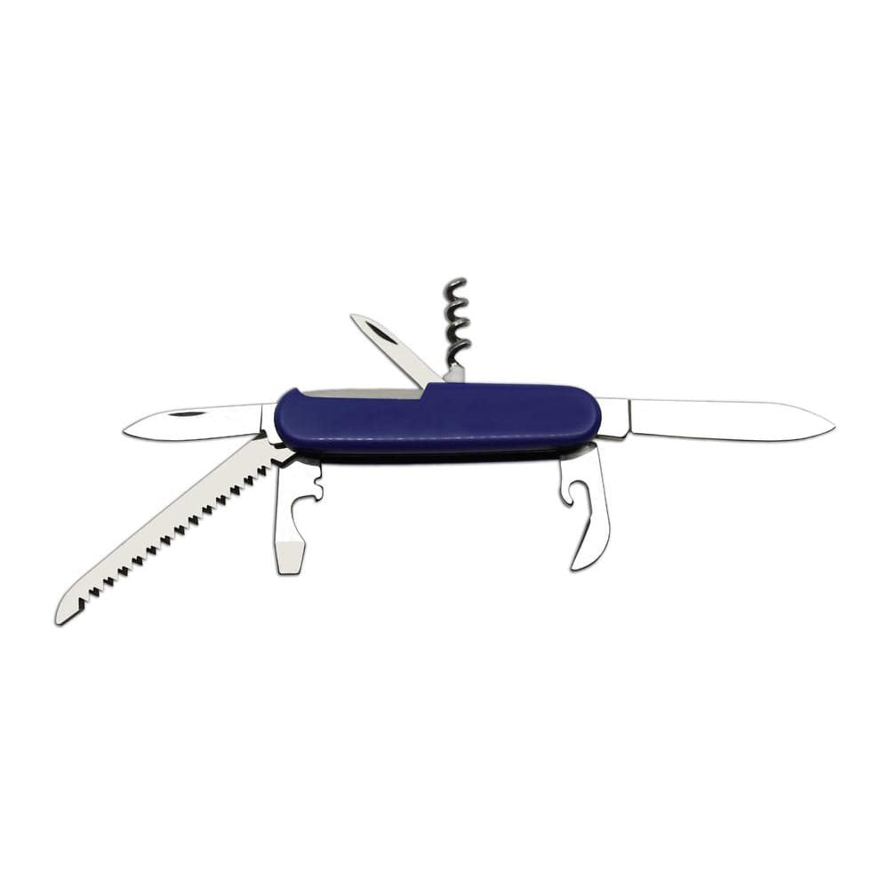 Cuchillo plegable DŮSTOJNICKÝ 7A con hoja de acero inoxidable 420 y mango plástico azul