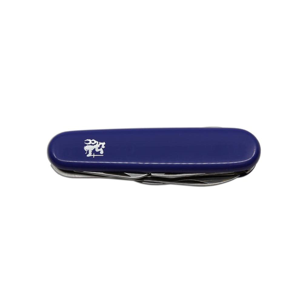 Cuchillo plegable DŮSTOJNICKÝ 7A con hoja de acero inoxidable 420 y mango plástico azul