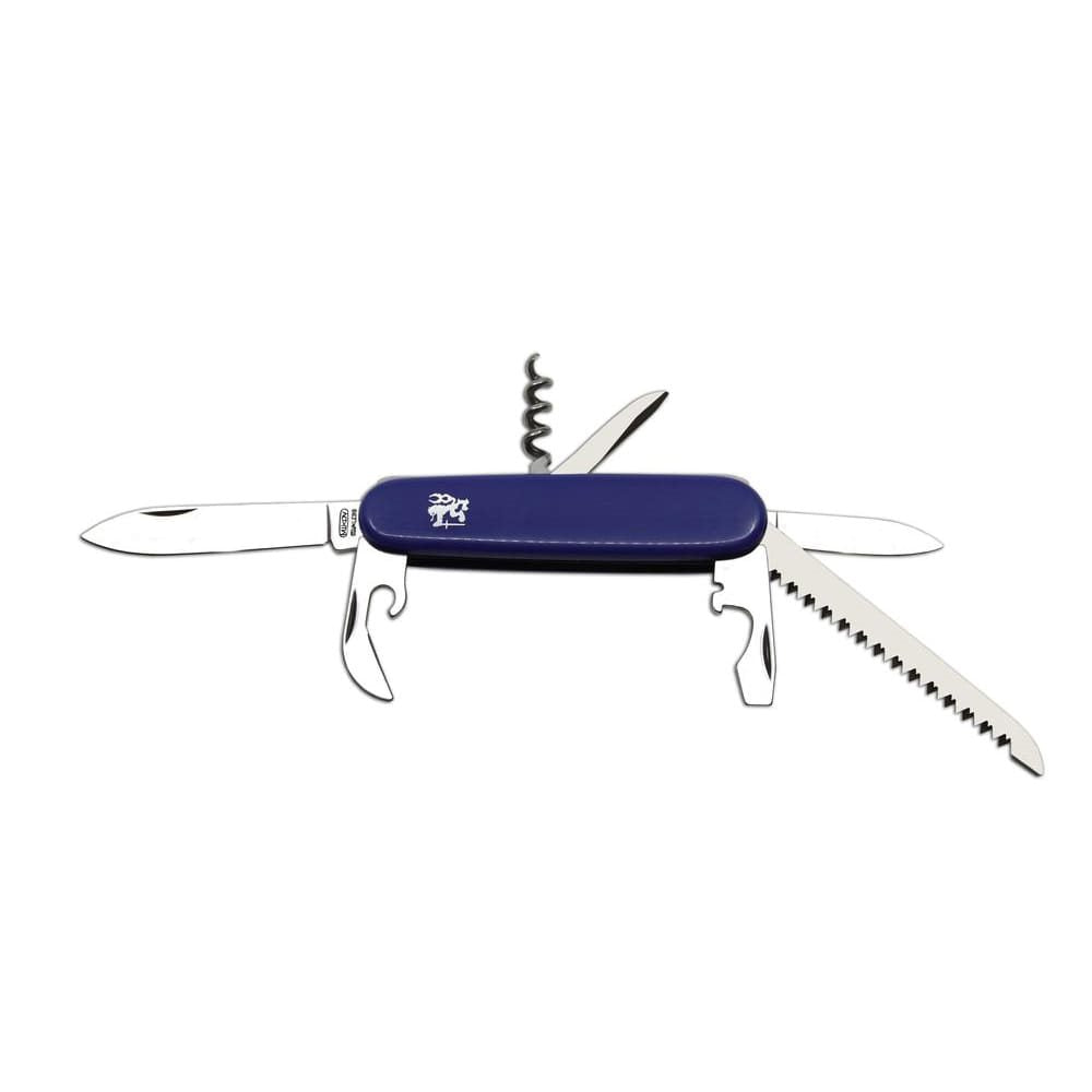 Cuchillo plegable DŮSTOJNICKÝ 7A con hoja de acero inoxidable 420 y mango plástico azul